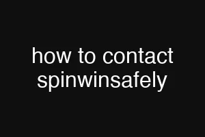 how to contact spinwinsafely